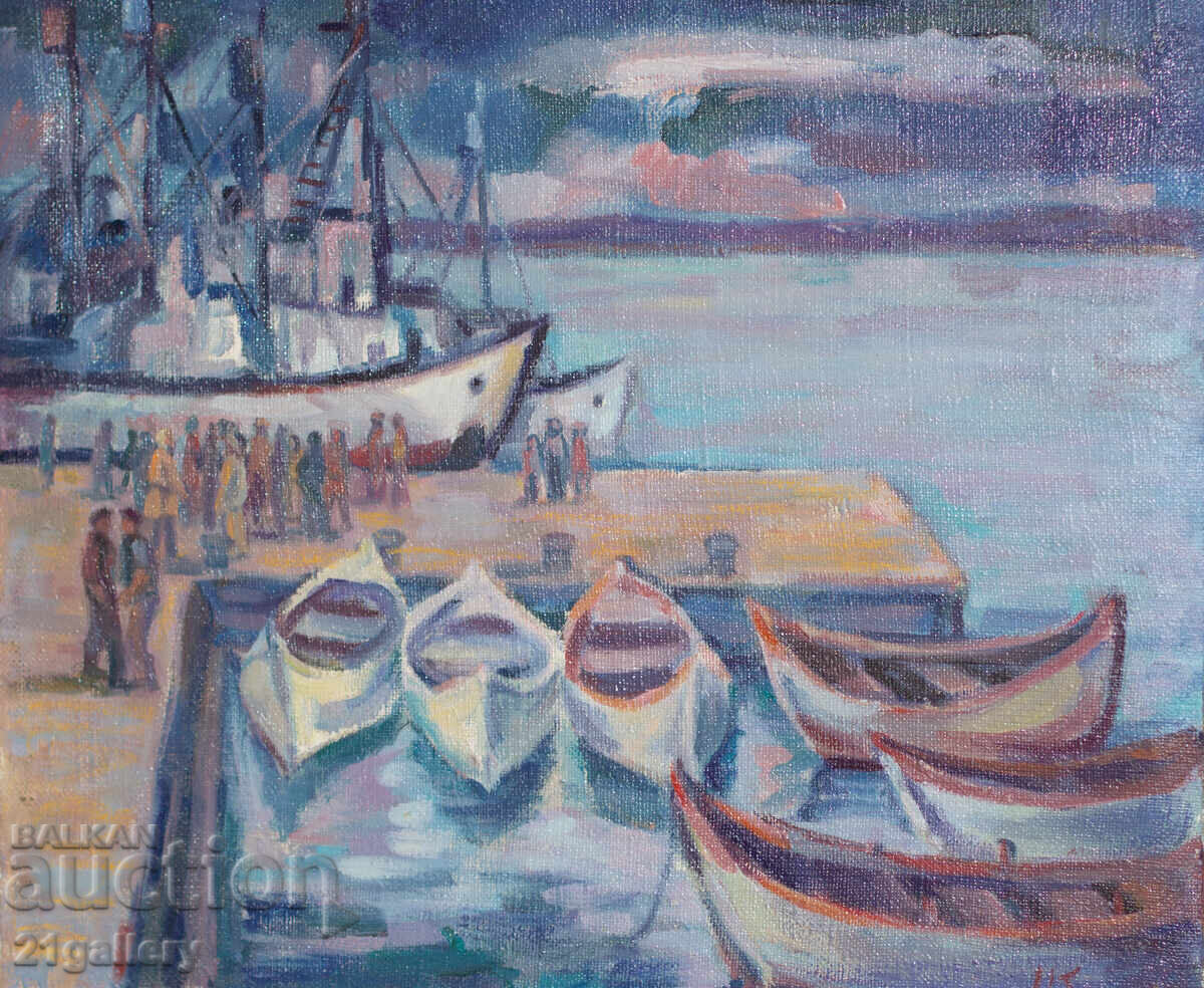 Tsvetana Kosturkova (1914 - 2011) Oil Painting Landscape