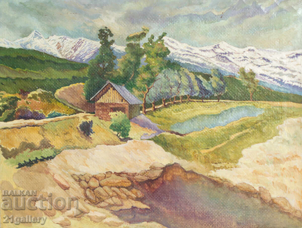 Δημοπρασία Έργο ζωγραφικής με λάδι, τοπίο υπογεγραμμένο