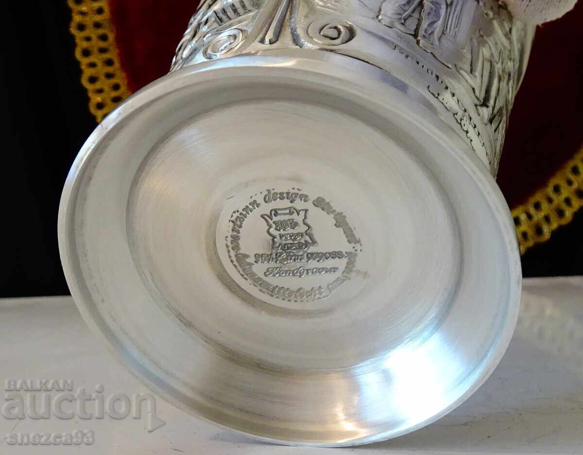 Cană de cositor, halbă 300 ml., Poșta Bavareză - 7