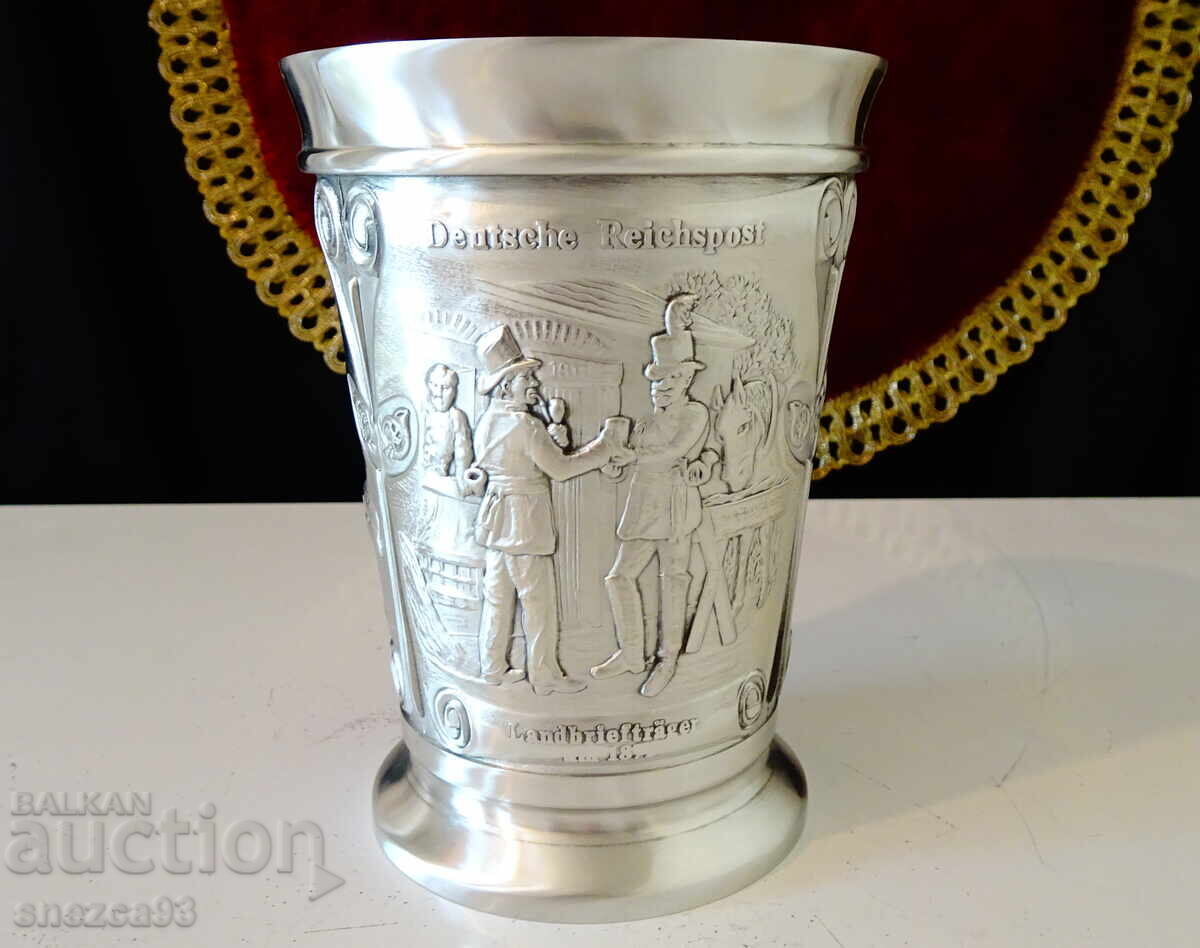 Cană de cositor, halbă 300 ml., Poșta Bavareză