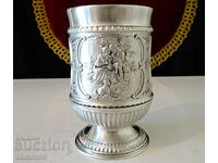 Κασσιτέρινη κούπα με ζωγραφιές Ερωτευμένοι, Ταξίδι, Άνοιξη