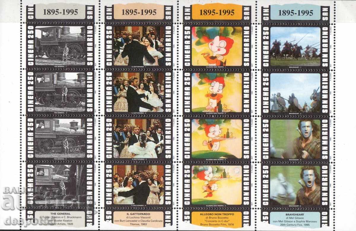 1995. San Marino. 100th Anniversary of Cinema. Block 1995. San Marino. 100th Anniversary of Cinema. Block