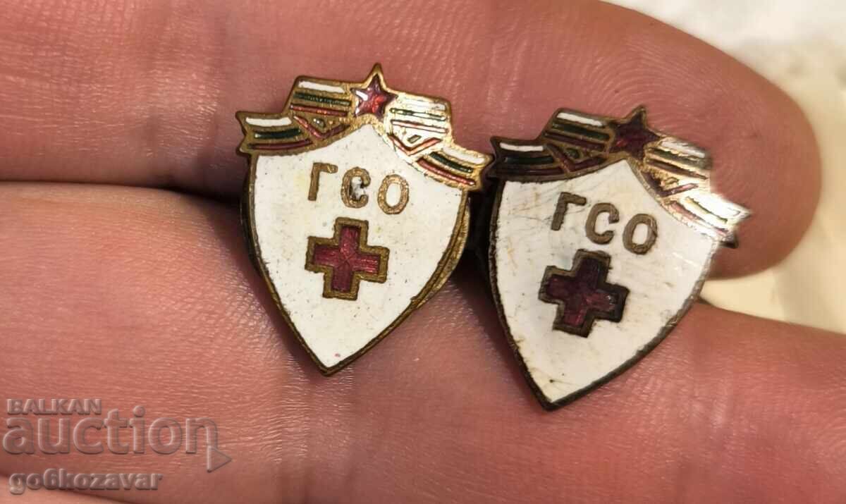 Lot of Bronze Badges/Pins on Screw, GSO Bronze Enamel with price 8.90 BGN | € 4.55 Lot of Bronze Badges/Pins on Screw, GSO Bronze Enamel with price 8.90 BGN | € 4.55