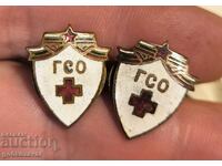 Lot of Bronze Badges/Pins on Screw, GSO Bronze Enamel