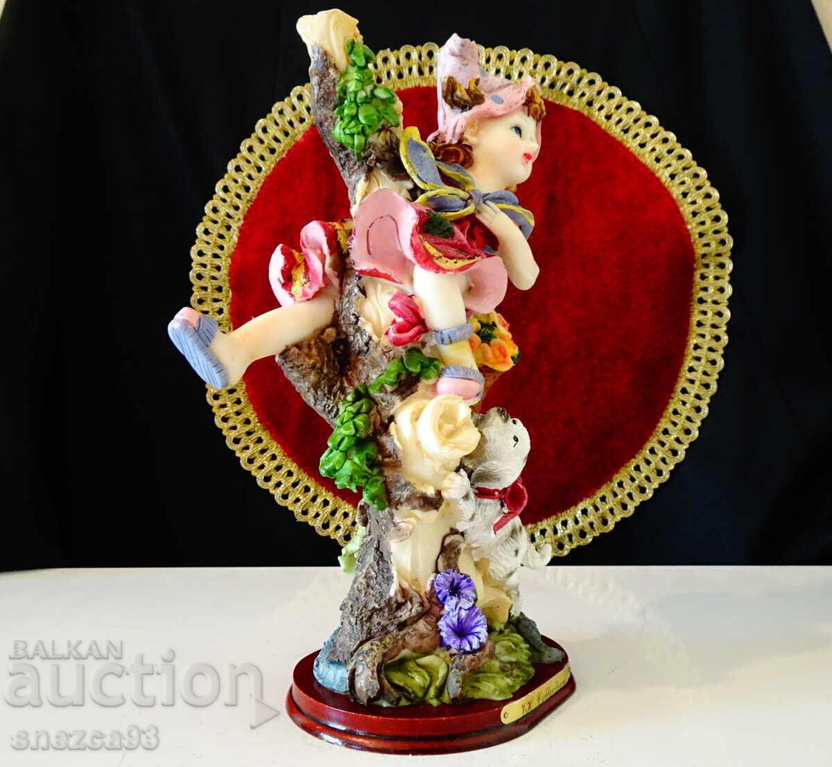 Porcelain figurine girl, dog, VH Collection with price 39.00 BGN | € 19.94