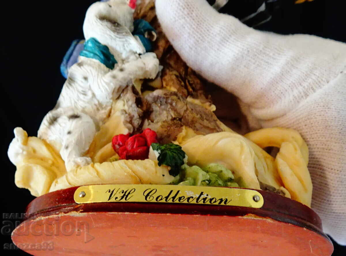 Πορσελάνινο αγαλματίδιο αγόρι, σκύλος, VH Collection - 6