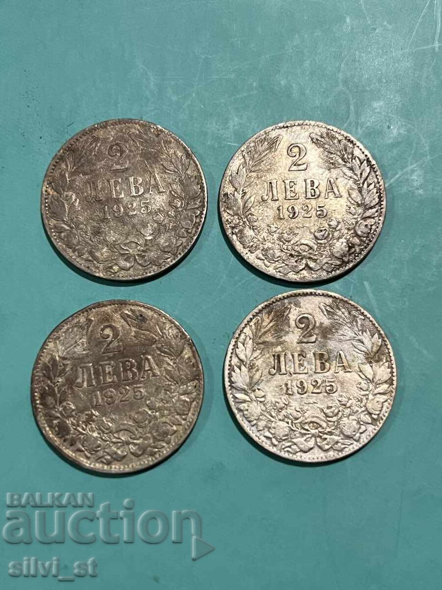 Lot de monede bulgare vechi 1925 / 2 leva