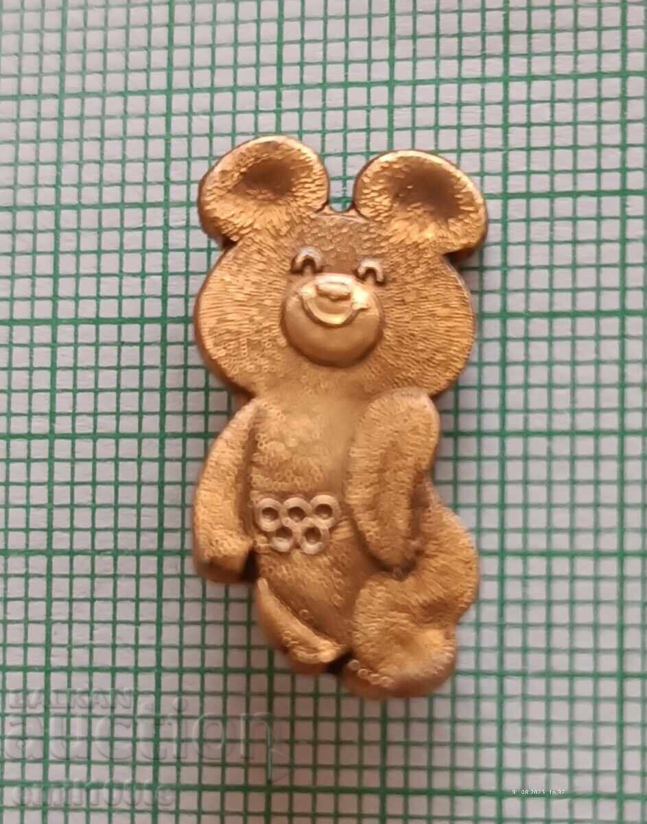 Badge - Misha Olympics Moscow 1980