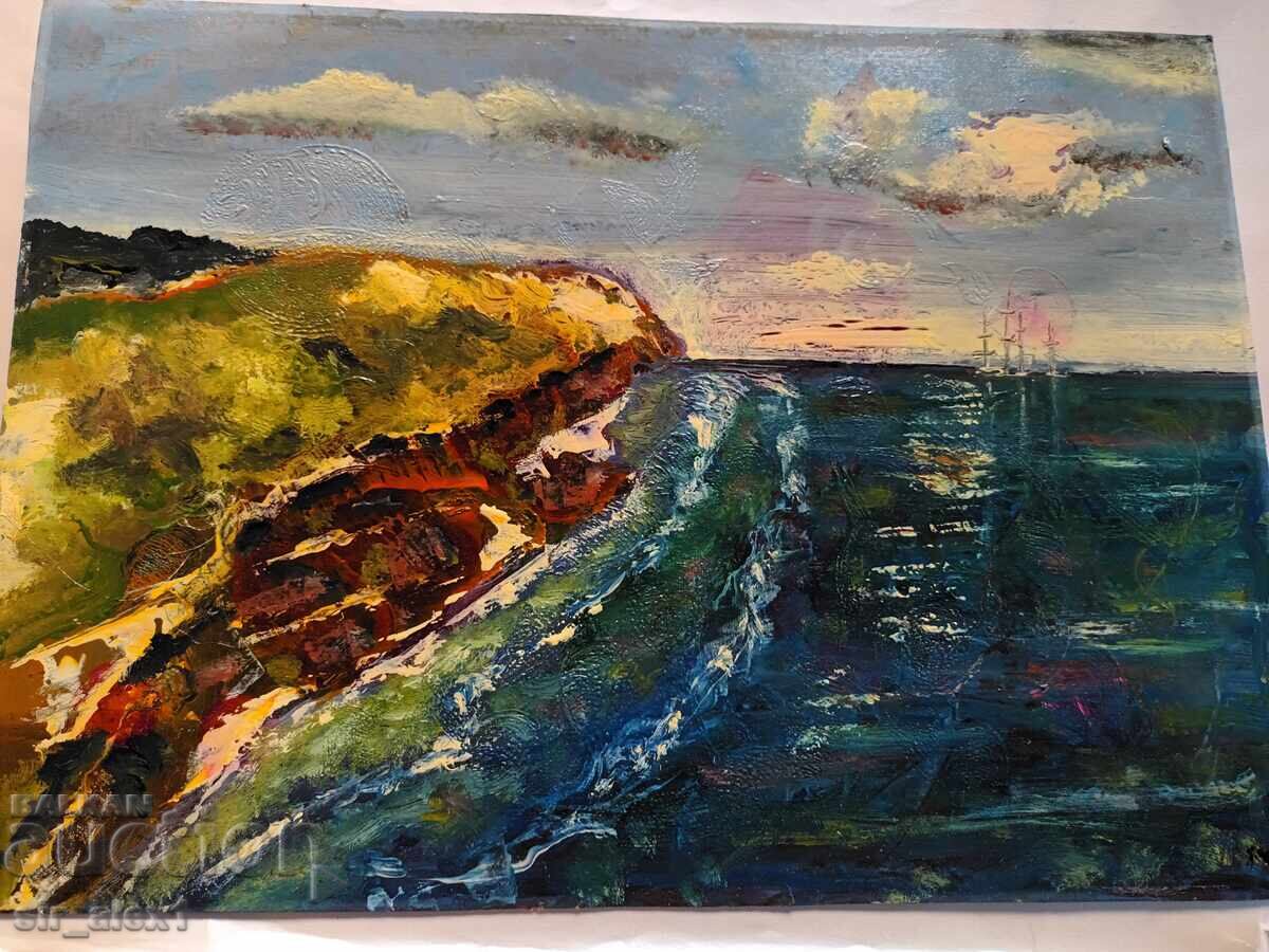 Mare - peisaj, m.b.v/u carton - 34/48 cm