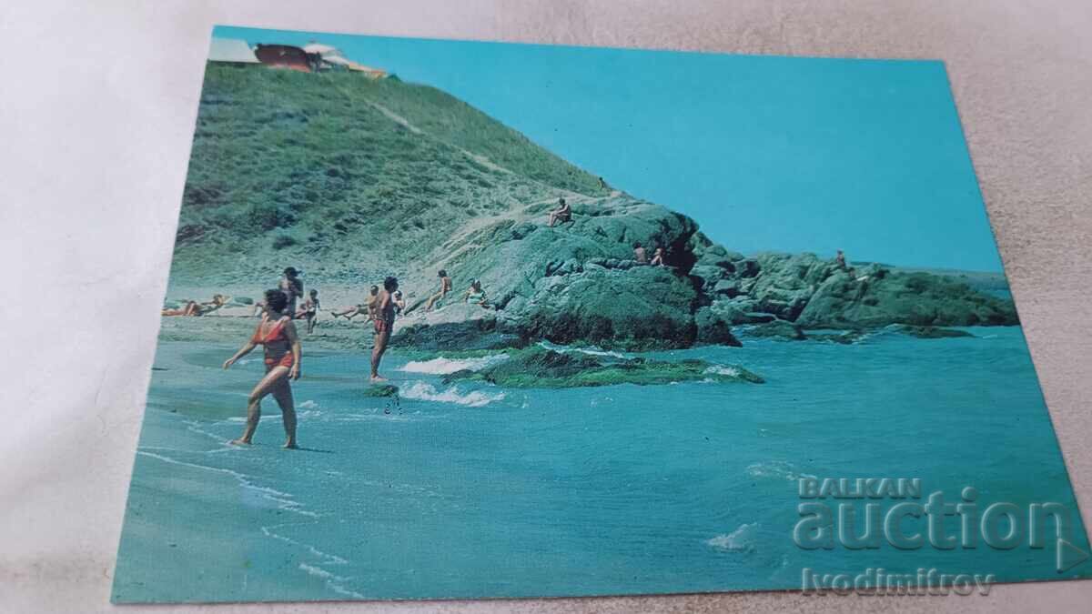 Ταχυδρομική κάρτα Αχτόπολη Καμπινγκ Δελφίν 1983