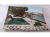 Пощенска картичка Балчик Кът от Двореца 1960