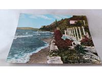 Пощенска картичка Балчик Кът от Двореца 1960