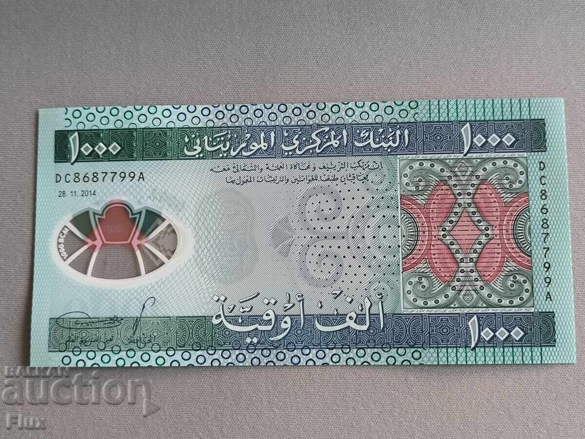 Τραπεζογραμμάτιο - Μαυριτανία - 1000 ουγκίγια UNC | 2014