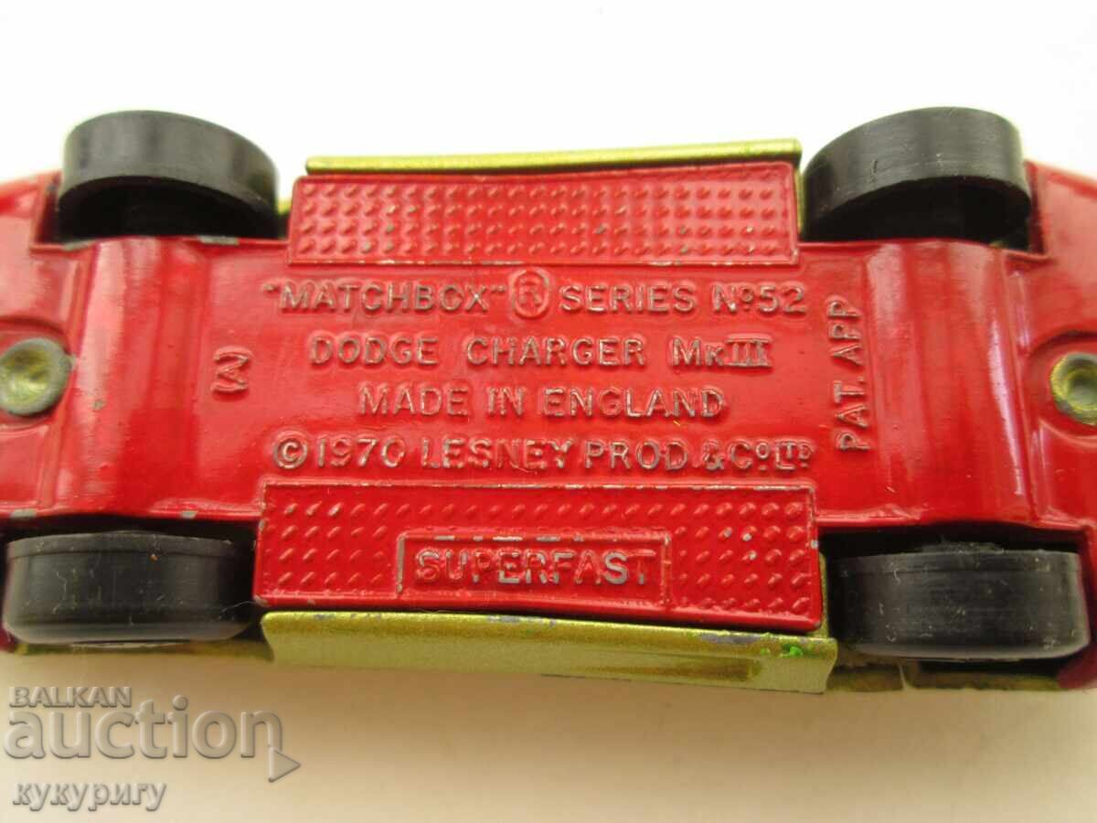 Old metal Matchbox Superfast No. 52 Dodge Charger car - 7