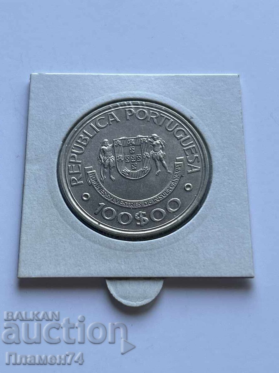 100 Escudos 1989 Portugal Canary Islands