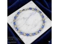 Designer Bracelet with Natural Kyanite and Sapphires