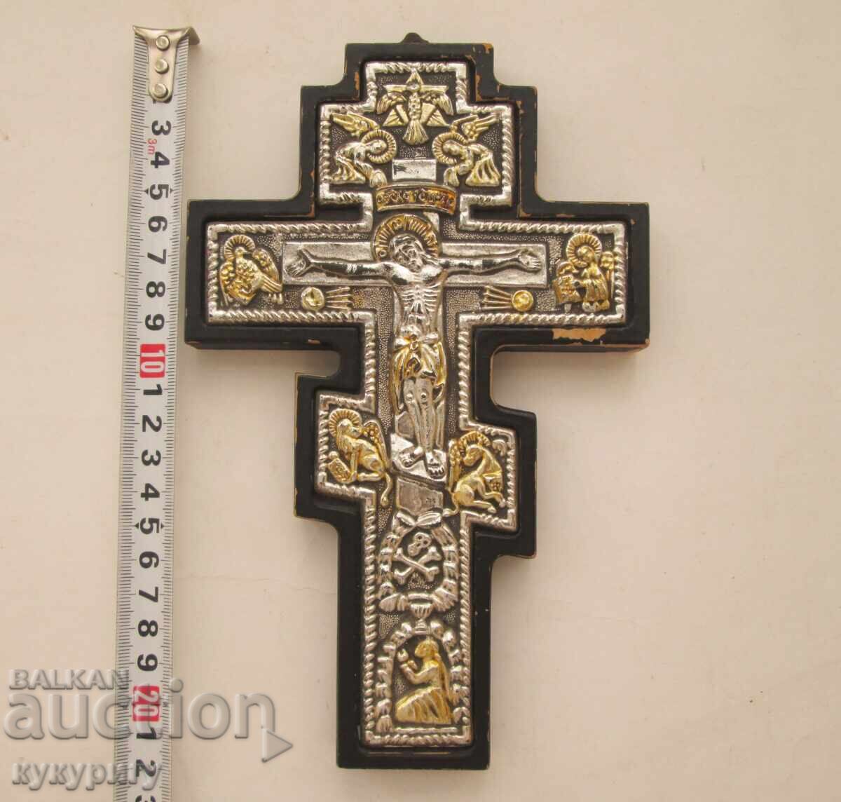 Μεγάλος Ελληνικός Σταυρός Τοίχου με θρησκευτικές σκηνές με τιμή 50.00 BGN | € 25.56