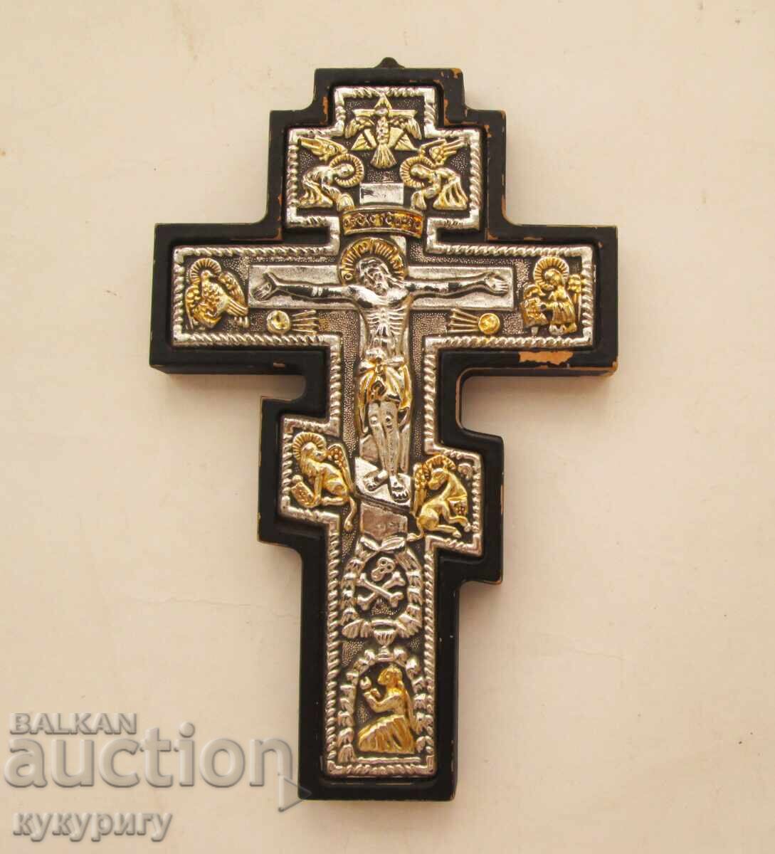 Μεγάλος Ελληνικός Σταυρός Τοίχου με θρησκευτικές σκηνές