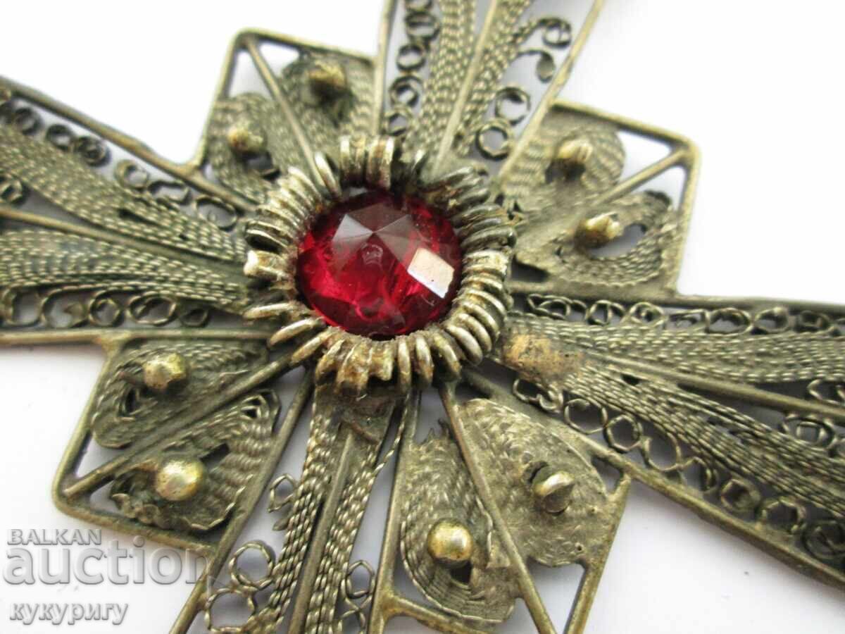 Δημοπρασία Μεγάλος, παλαιός, θρησκευτικός σταυρός φιλιγκράν