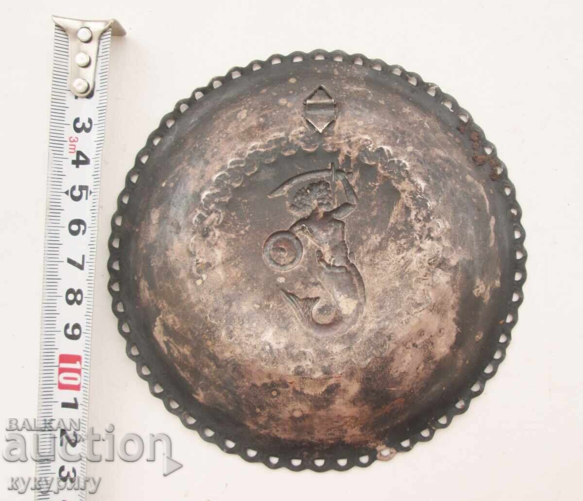 Old handmade metal wall plate with a mermaid - 6 Old handmade metal wall plate with a mermaid - 6