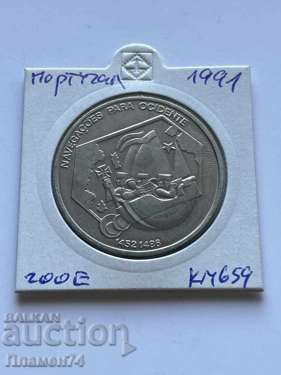 200 Escudos 1991 Portugal Navigation to the West with price 12.00 BGN | € 6.14 200 Escudos 1991 Portugal Navigation to the West with price 12.00 BGN | € 6.14