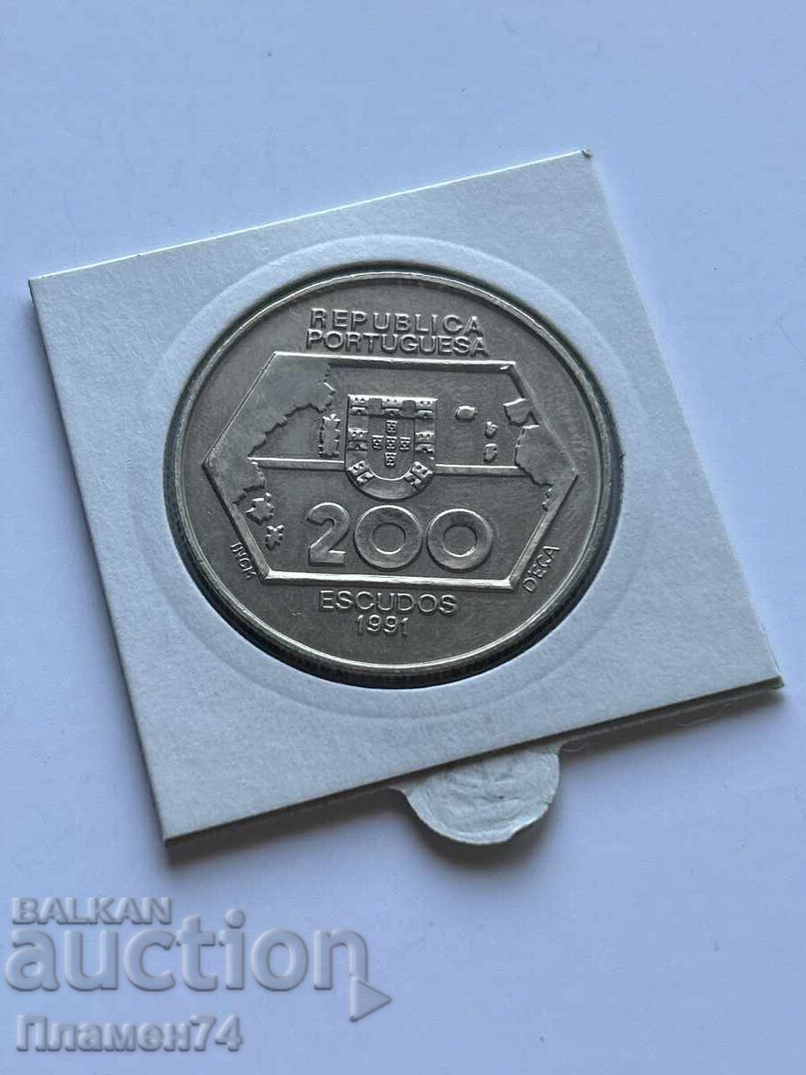 200 Escudos 1991 Portugal Navigation to the West 200 Escudos 1991 Portugal Navigation to the West