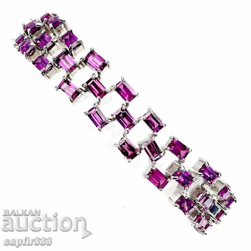 BRĂȚARĂ ELEGANTA DE DESIGN, RAFINATĂ, CU GRANATE RODOLIT cu preț € 494.93 | 968.00 BGN