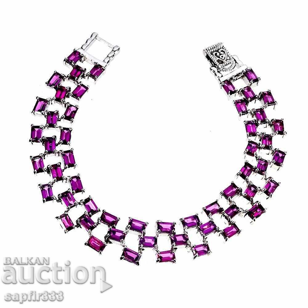 Κομψό Σχεδιαστικό Κομψό Βραχιόλι Ροδολίτης Γρανάτης