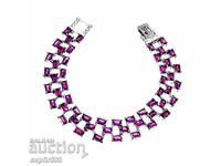 Κομψό Σχεδιαστικό Κομψό Βραχιόλι Ροδολίτης Γρανάτης