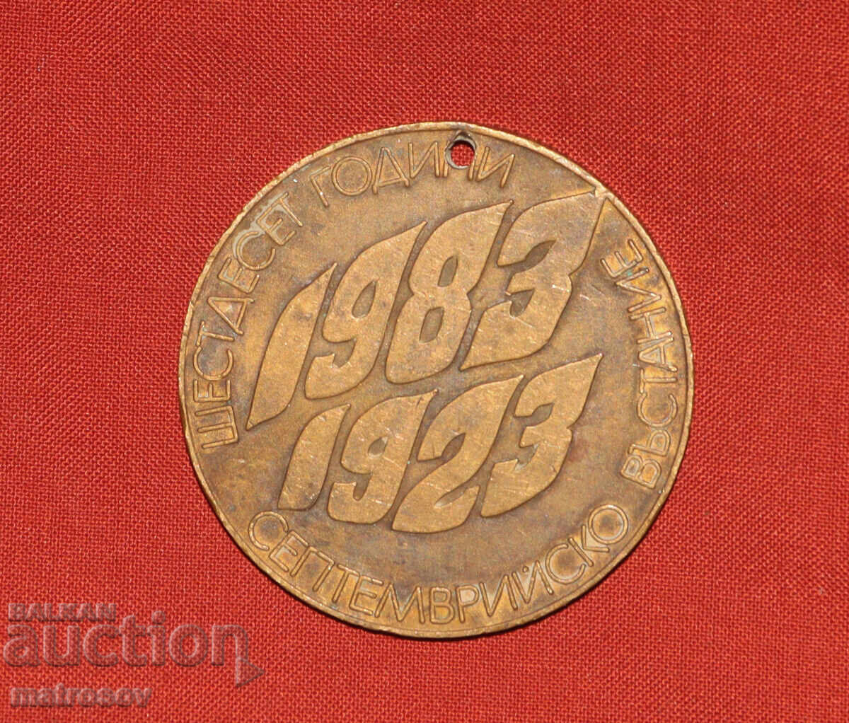 Αργυρή χάλκινη πλακέτα, 60 χρόνια από την Εξέγερση του Σεπτέμβρη με τιμή 60.00 BGN | € 30.68