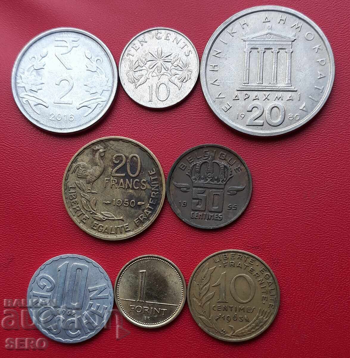 Mixed lot of 8 coins