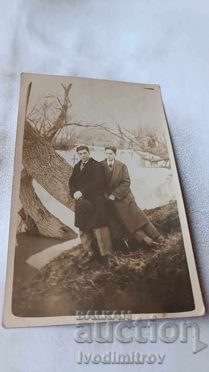 Photo Yambol: Two young men by the Tundzha River, 1929
