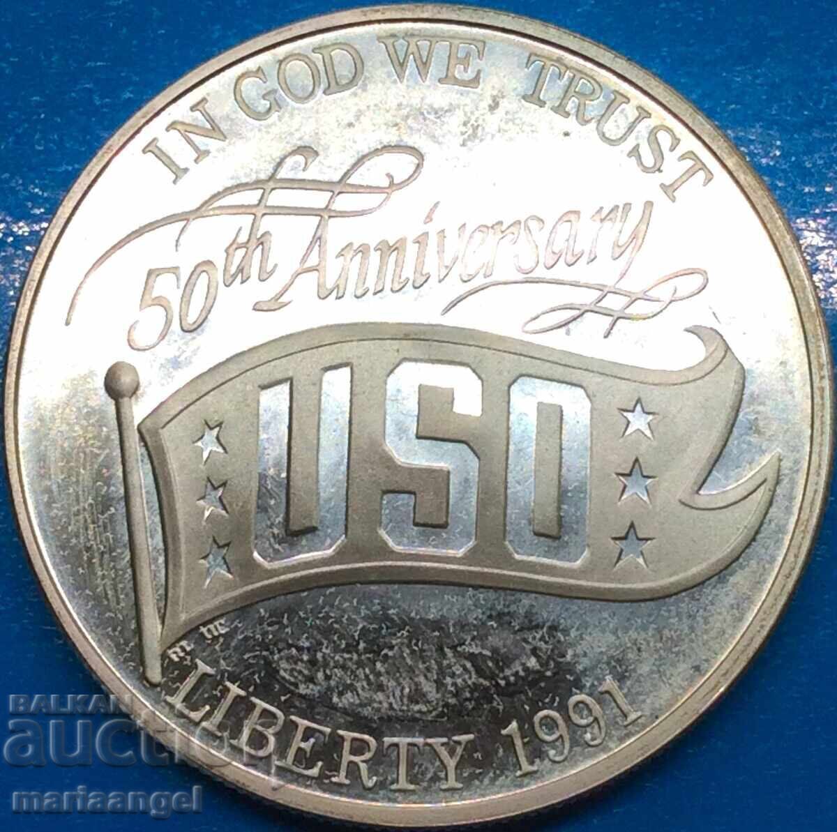 1 Δολάριο 1991 ΗΠΑ USO UNC ΑΠΟΔΕΙΞΗ 26,87 χρόνια αρχίζοντας την πατίνα - 5