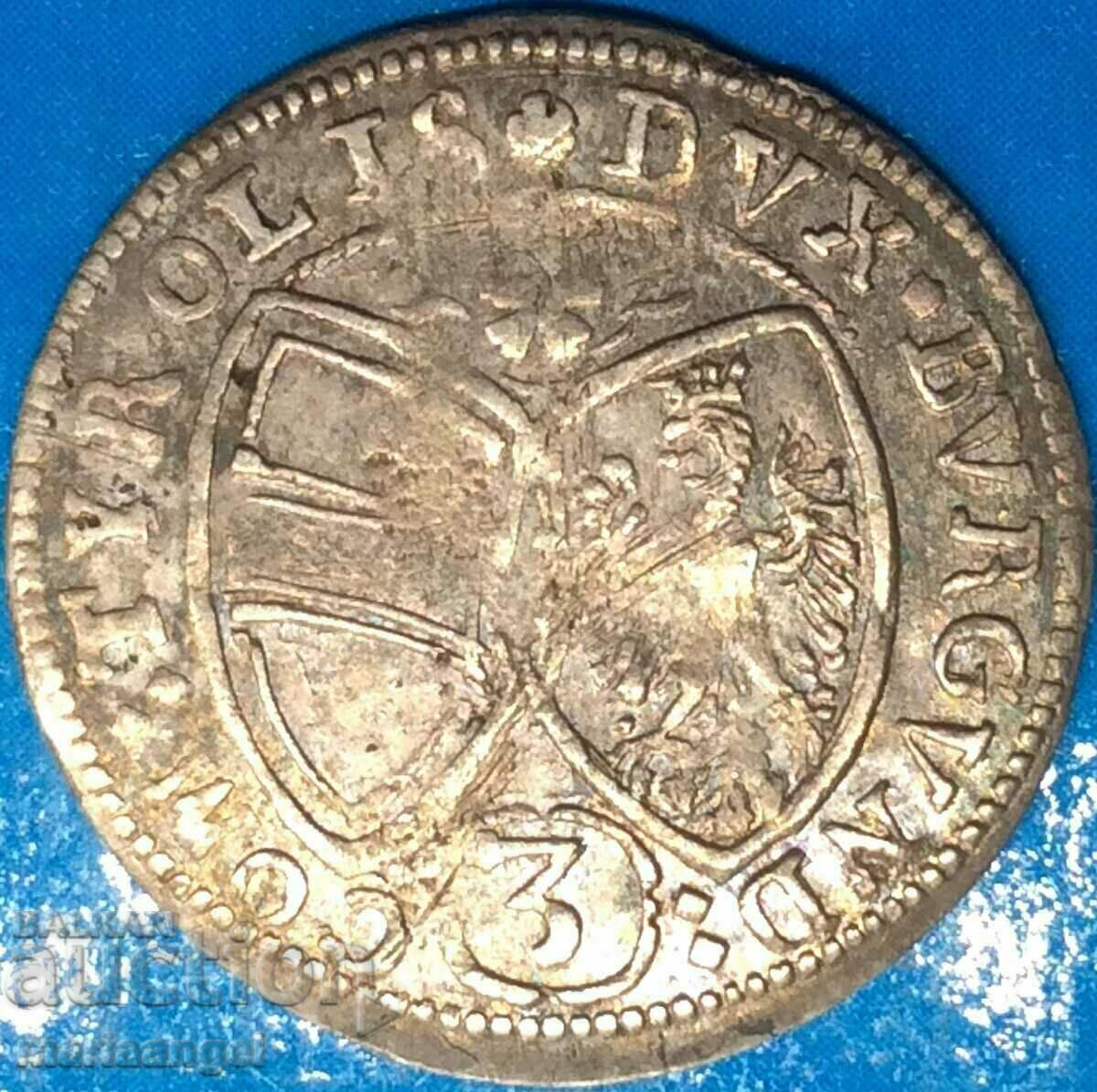 Austria 3 Kreuzer 1650 Ferdinand II Karl Tirol silver - 6 Austria 3 Kreuzer 1650 Ferdinand II Karl Tirol silver - 6