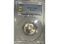 1 lv 1913g PCGS MS63