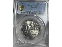 10 lv 1943g PCGS MS63