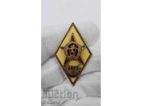 Semn militar de colecție, romb "VVUZ" G. Dimitrov 1970-1980