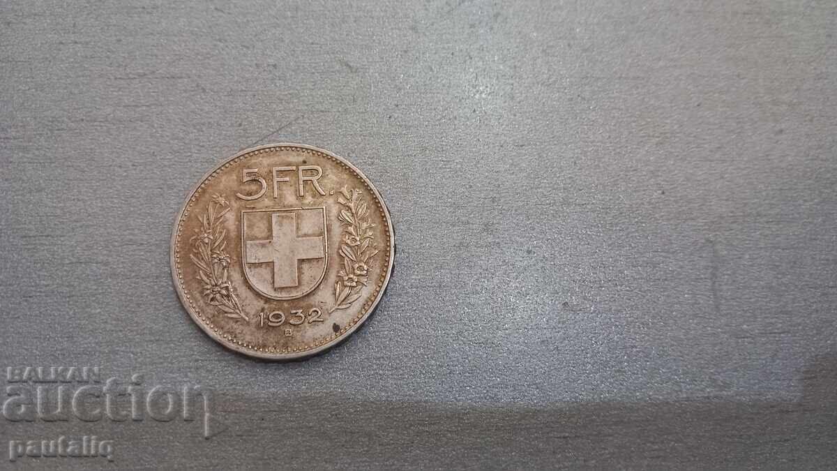 5 Φράγκα 1932 γρ Γράμμα Β