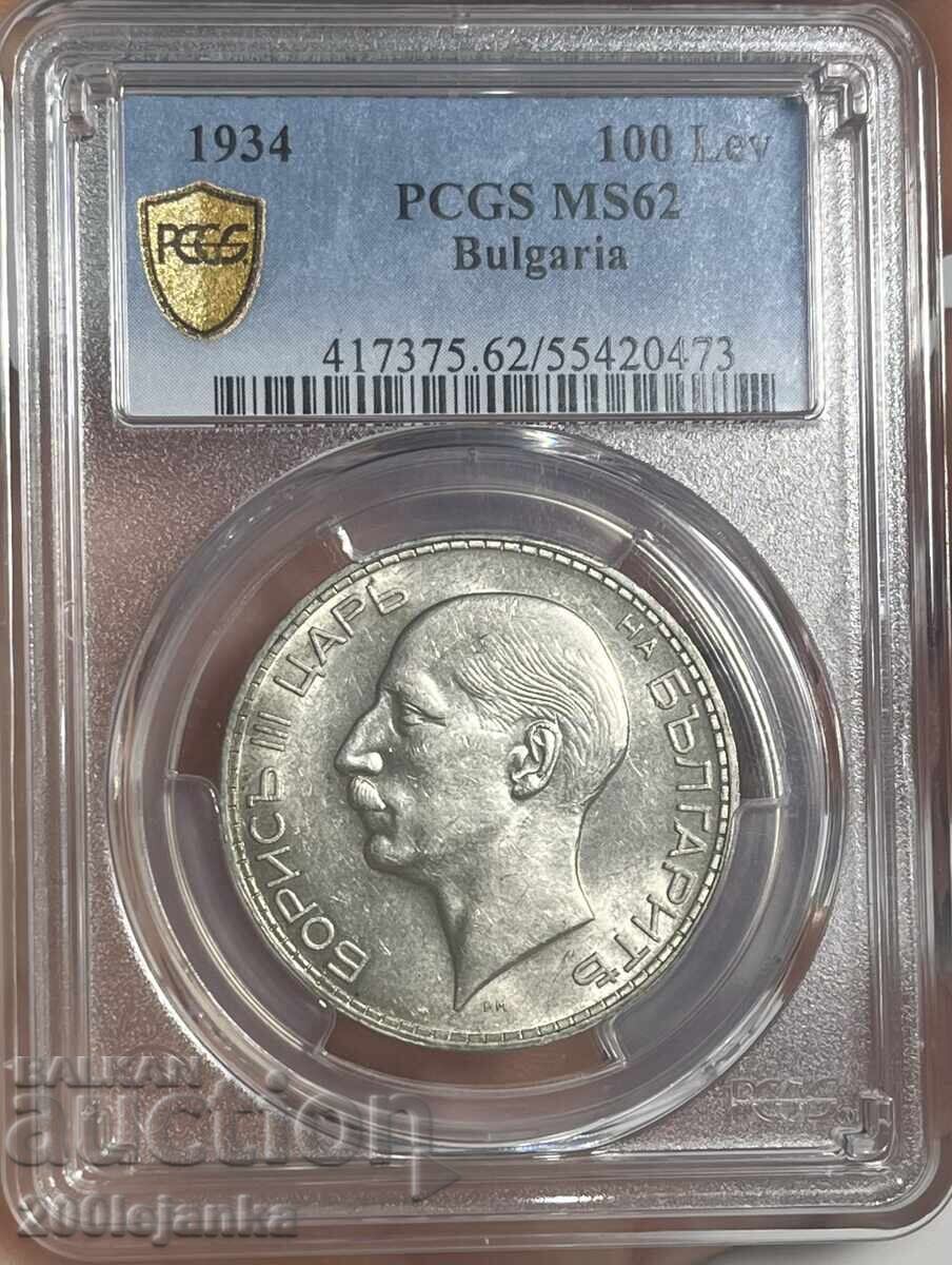 100 lv 1934g PCGS MS62