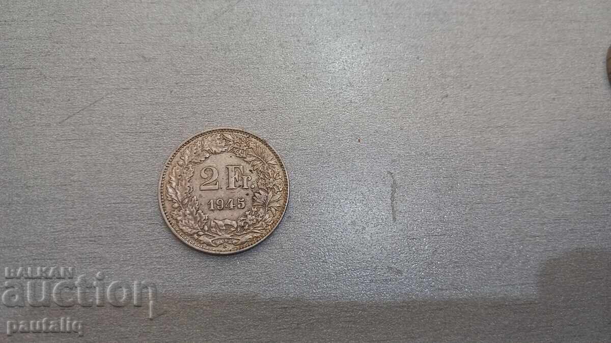 Аукцион 2 Франка 1945 г Буква В Аукцион 2 Франка 1945 г Буква В