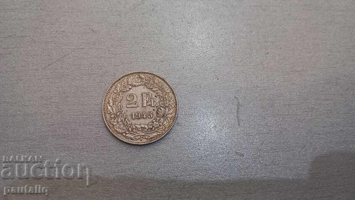 2 Франка 1945 г Буква В 2 Франка 1945 г Буква В