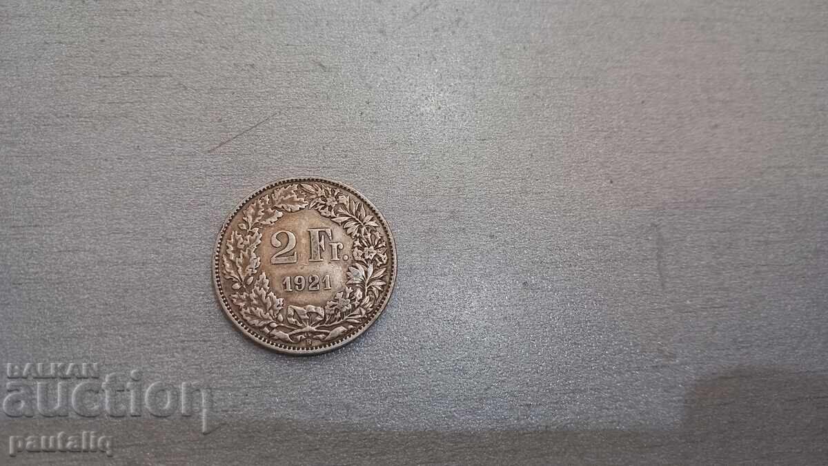 2 Φράγκα 1921 γράμμα Β με τιμή 35.00 BGN | € 17.90