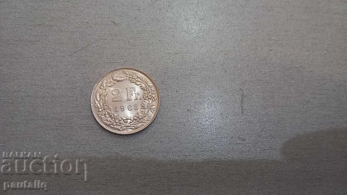 2 Франка  1963 г Буква В