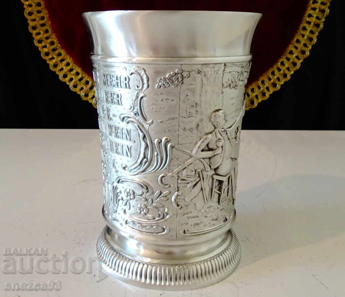 Κύπελλο από κασσίτερο 200 ml, σειρά Lindenwirtin, ερωτικό τραγούδι - 5