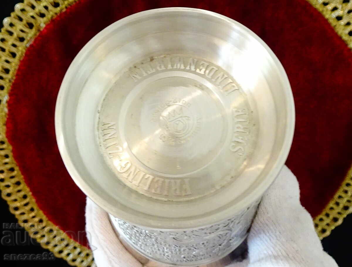 Κύπελλο από κασσίτερο 200 ml, σειρά Lindenwirtin, ερωτικό τραγούδι - 6