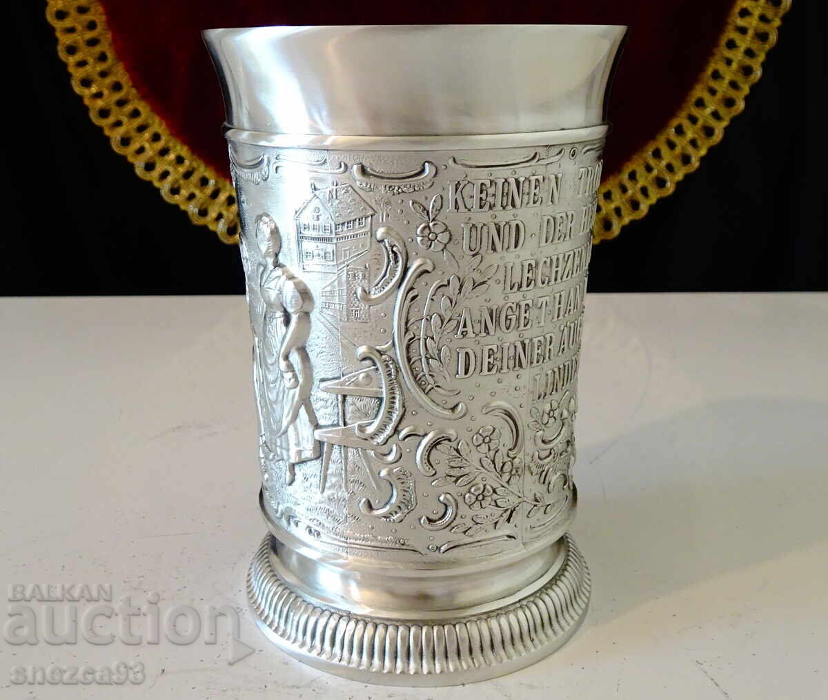 Κύπελλο από κασσίτερο 200 ml, σειρά Lindenwirtin, ερωτικό τραγούδι - 7