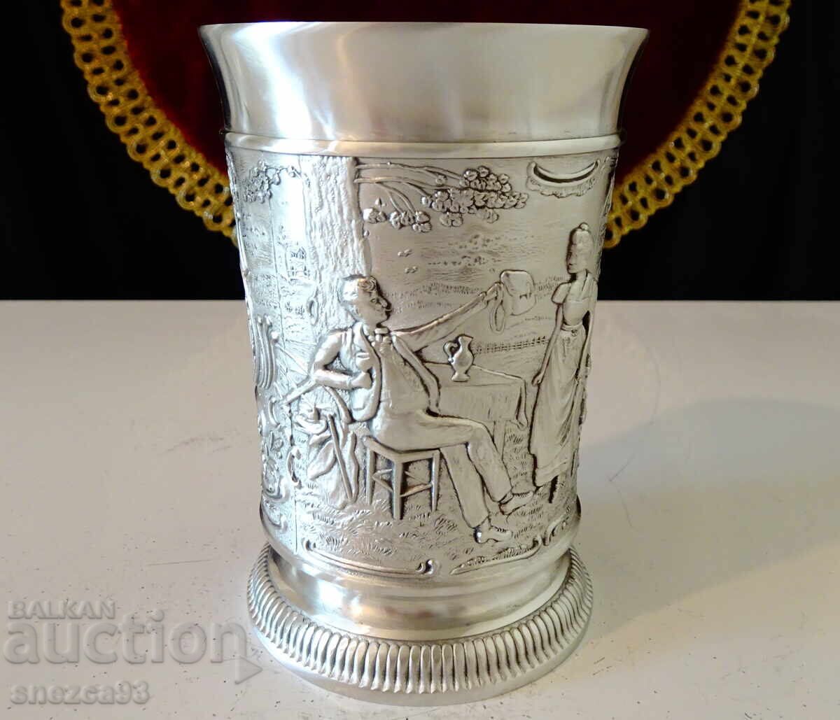 Κύπελλο από κασσίτερο 200 ml, σειρά Lindenwirtin, ερωτικό τραγούδι