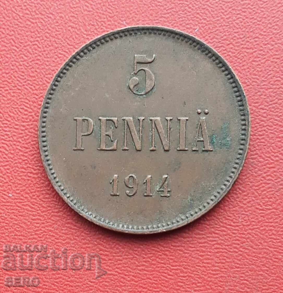 Russia / for Finland / 5 Penniä 1914