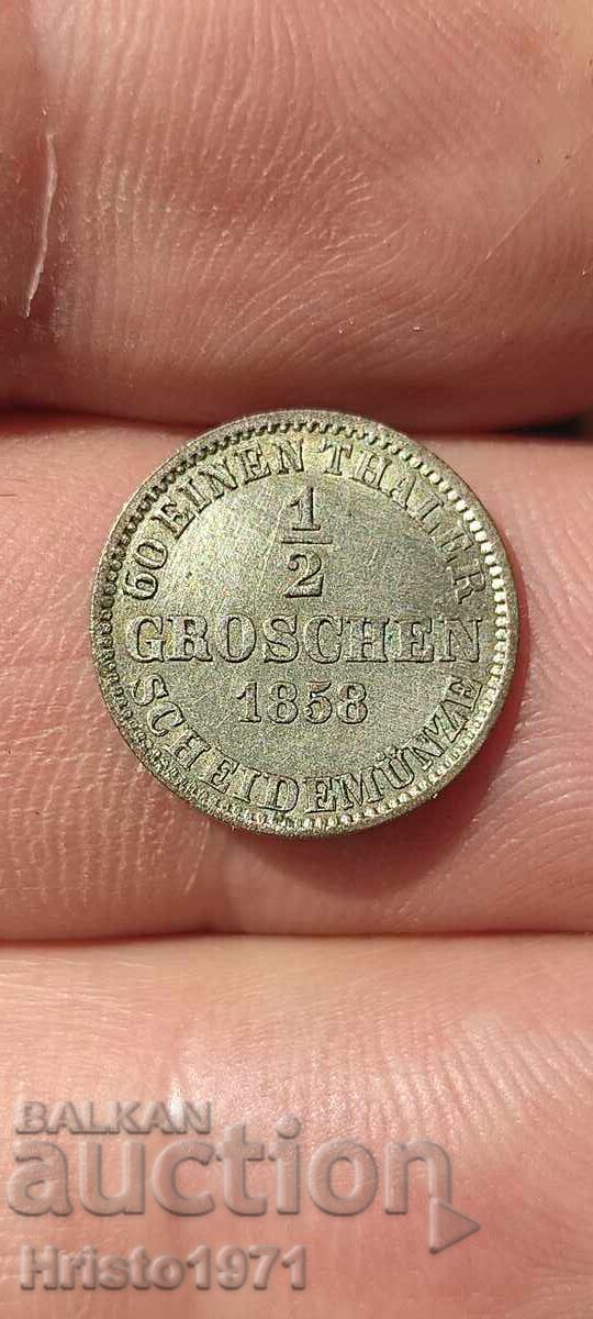 1/2 Groschen 1858 Hanover 1/2 Groschen 1858 Hanover
