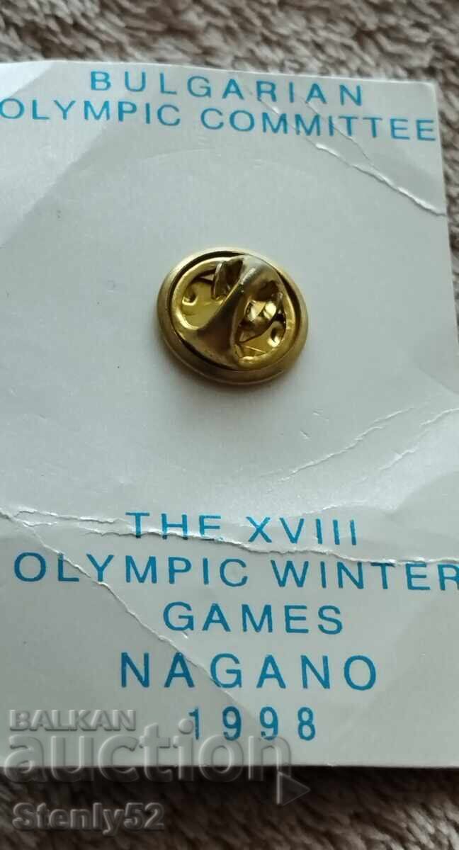 Olympic Badge from Nagano 1998 with price 20.00 BGN | € 10.23 Olympic Badge from Nagano 1998 with price 20.00 BGN | € 10.23